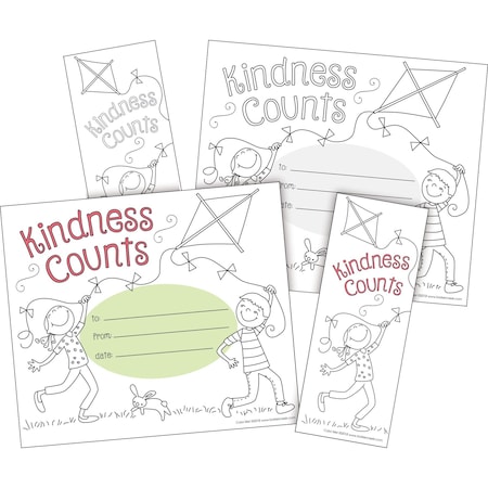 Barker Creek Color Me! Kindness Counts Awards & Bookmarks Set, 30/Set, PK30 432